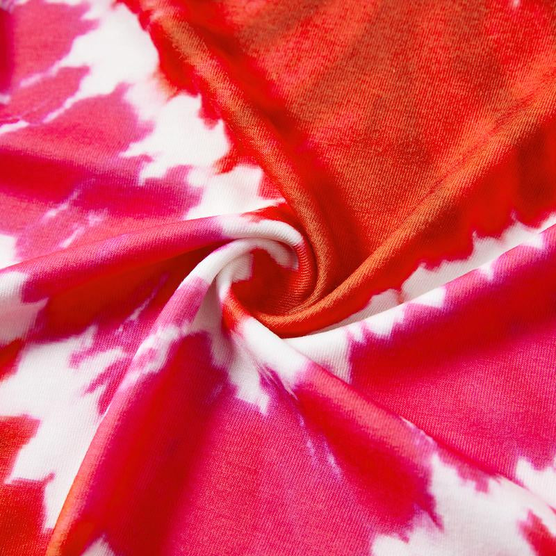 Family Matching Short-Sleeve Tie Dye Heart Graphic T-Shirts 557854