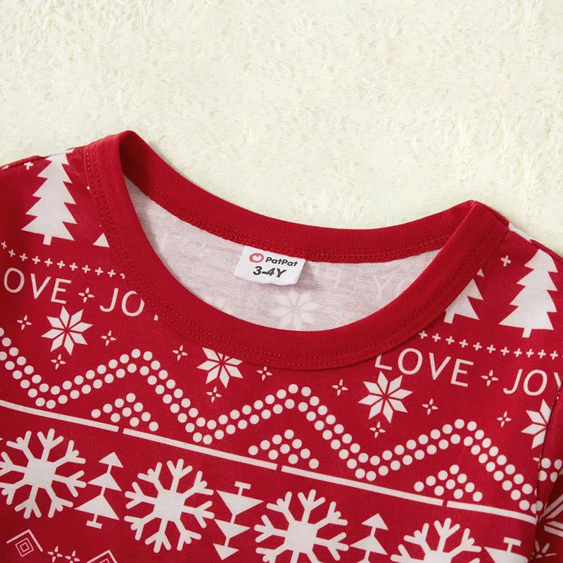 Patpat Traditional Christmas Print Family Matching Pajamas Sets (Flame Resistant) 466732