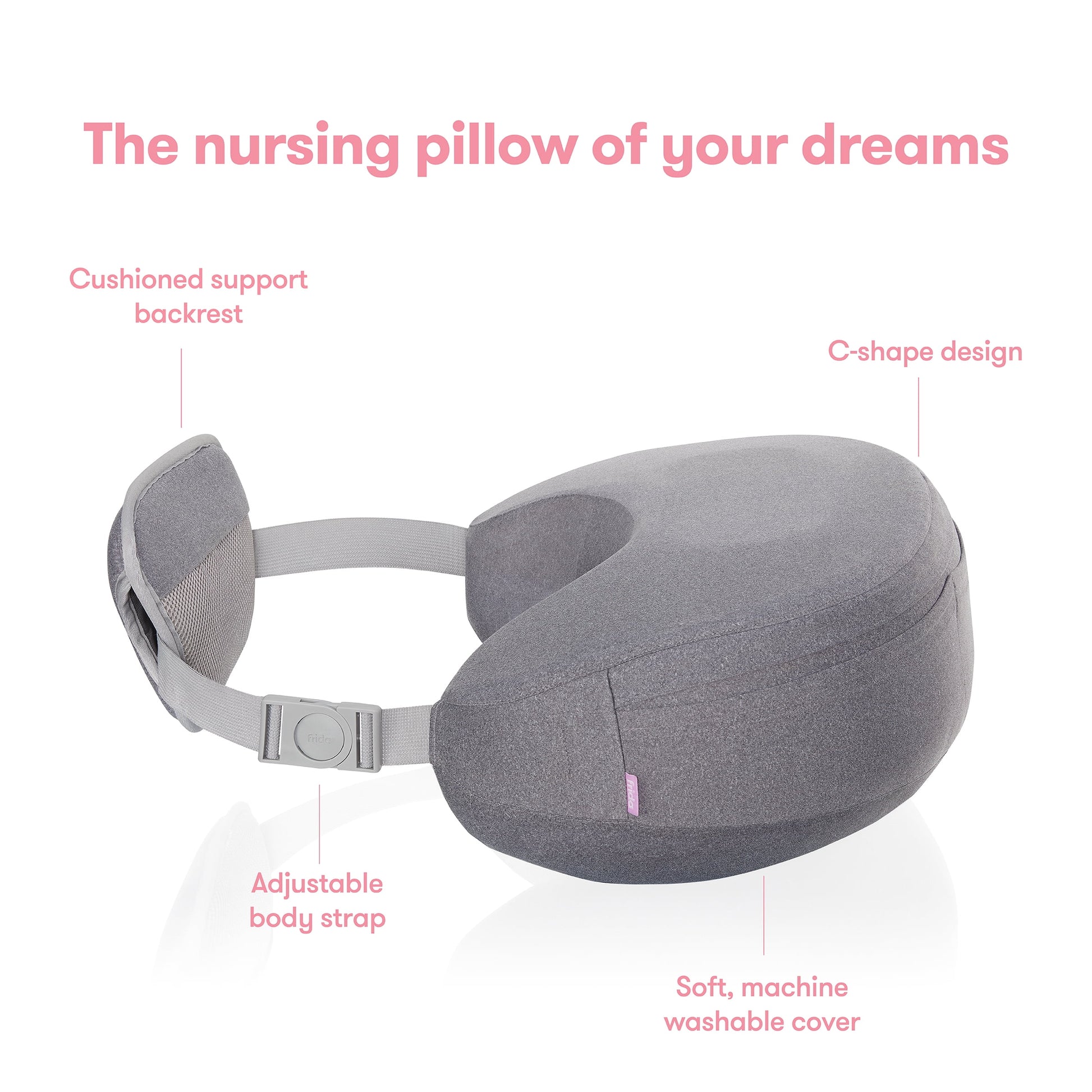 Frida Mom Perfect Latch Adjustable Nursing Pillow for Breastfeeding and Postpartum Care