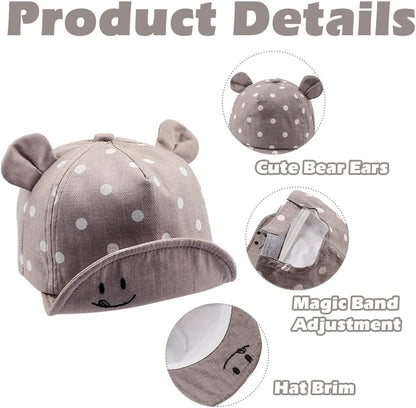 JANGANNSA Baby Duck Cap Infant Kids Sun Hat Bear Cute Cartoon Caps Spring Summer