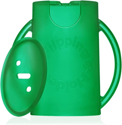 Squeeze Proof Food Pouch Holder for Toddlers, Babies, Kids, Mess Free No Squeeze Juice Box Drink and Applesauce Snack Holder with Easy Grip Handles and Lid