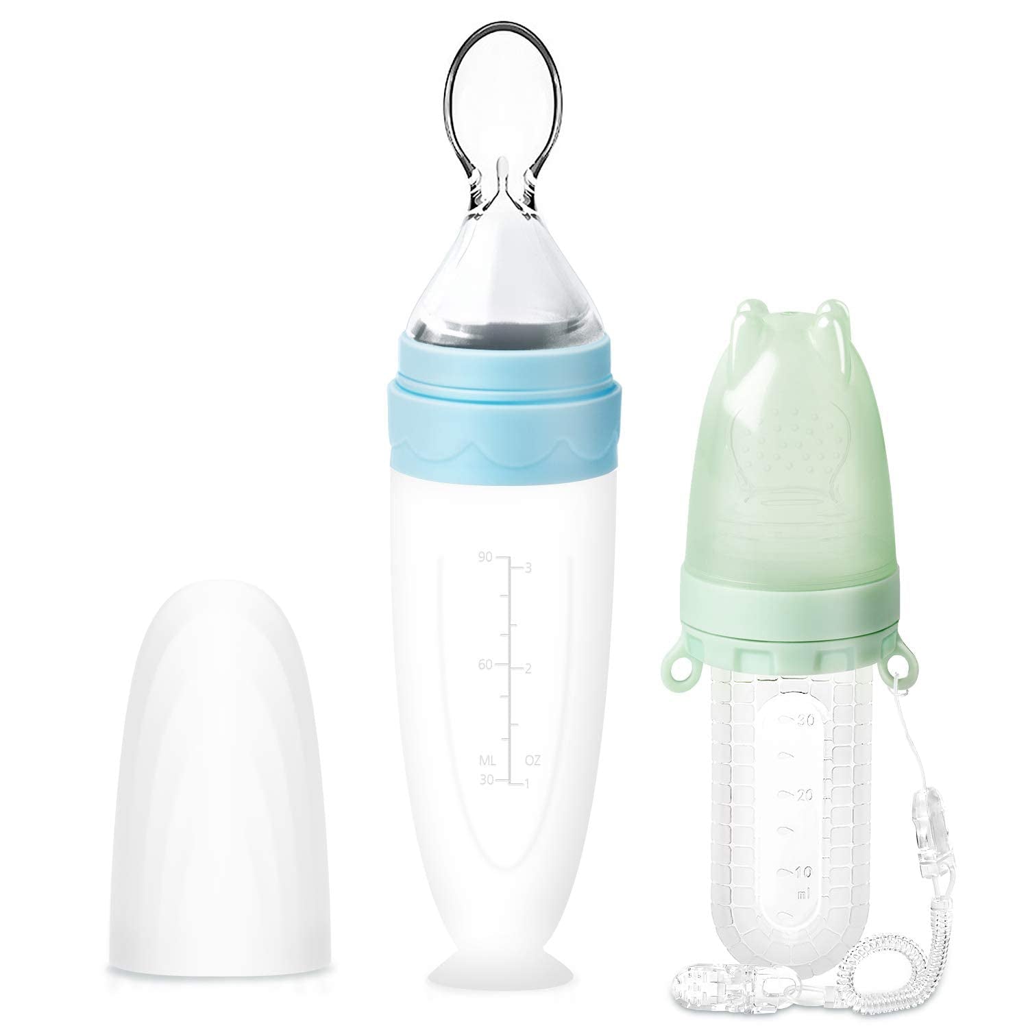 Termichy Baby Food Dispensing Spoon: Squeeze Feeder Dispenser for Baby - Self Feeding Bottle Spoon