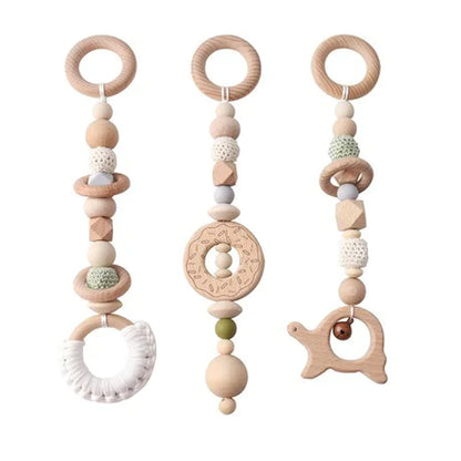 1Set Play Gym Frame Baby Activity Wooden Fitness Frames Play Gym Mobile Baby Room Decoration Newborn Baby Accessories Rattle Toy