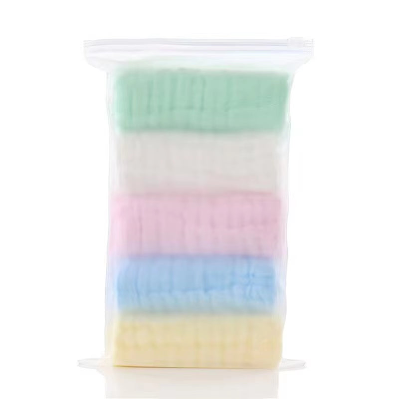 5 Pcs 30X30Cm Cotton Soft Baby Towels Baby Face Towel Handkerchief Bathing Feeding Face Washcloth Wipe Burp Cloth