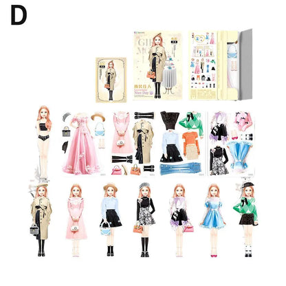 Magnetic Dress up Dolls Safe and Harmless Princess Dress up Doll Set Created Imagine Set Birthday Gift for Home