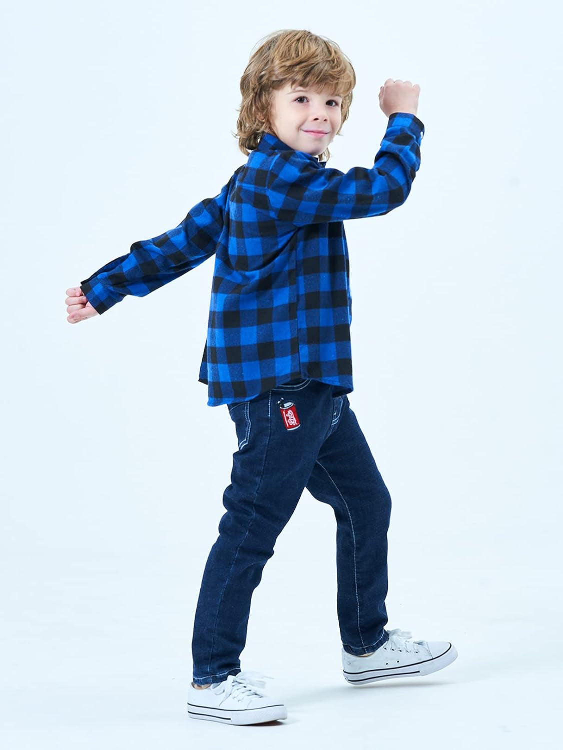 Men & Boy Button down Shirt Kid Flannel Shirt Toddler Buffalo Plaid Shirt Boys Western Shirts Long Sleeve Father Son Shirt