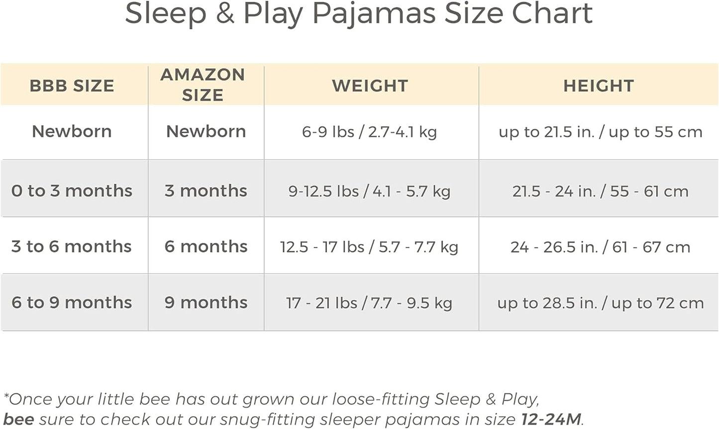 Burt'S Bees Baby Boys' Sleep and Play Pjs, 100% Organic Cotton One-Piece Zip Front Romper Jumpsuit Pajamas