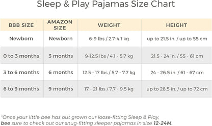 Burt'S Bees Baby Boys' Sleep and Play Pjs, 100% Organic Cotton One-Piece Zip Front Romper Jumpsuit Pajamas