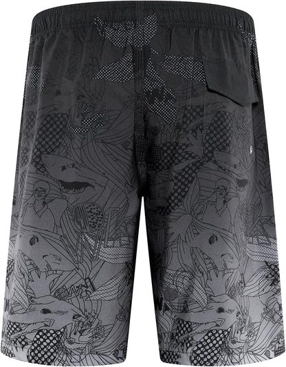 APTRO Men'S Swim Trunks 9" Quick Dry Bathing Suit Big & Tall Beach Swimsuits