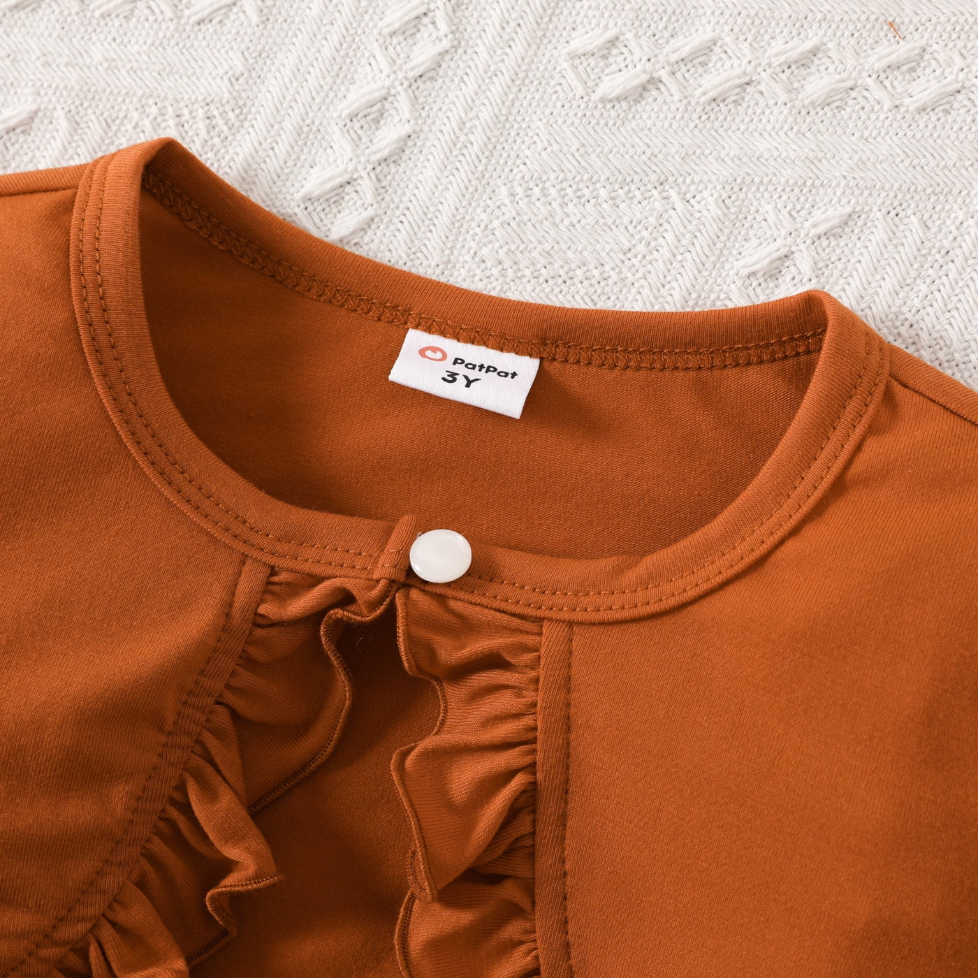 Patpat Floral Girl Dress Toddler Girl Clothes 2Pcs Kid Sleeveless Dress and Long Sleeve Ruffled Cardigan Outfits Set, Yellow Brown, 3 Years