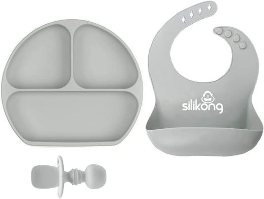 Silicone Baby Feeding Set - BPA Free - Dishwasher, Microwave and Oven Safe