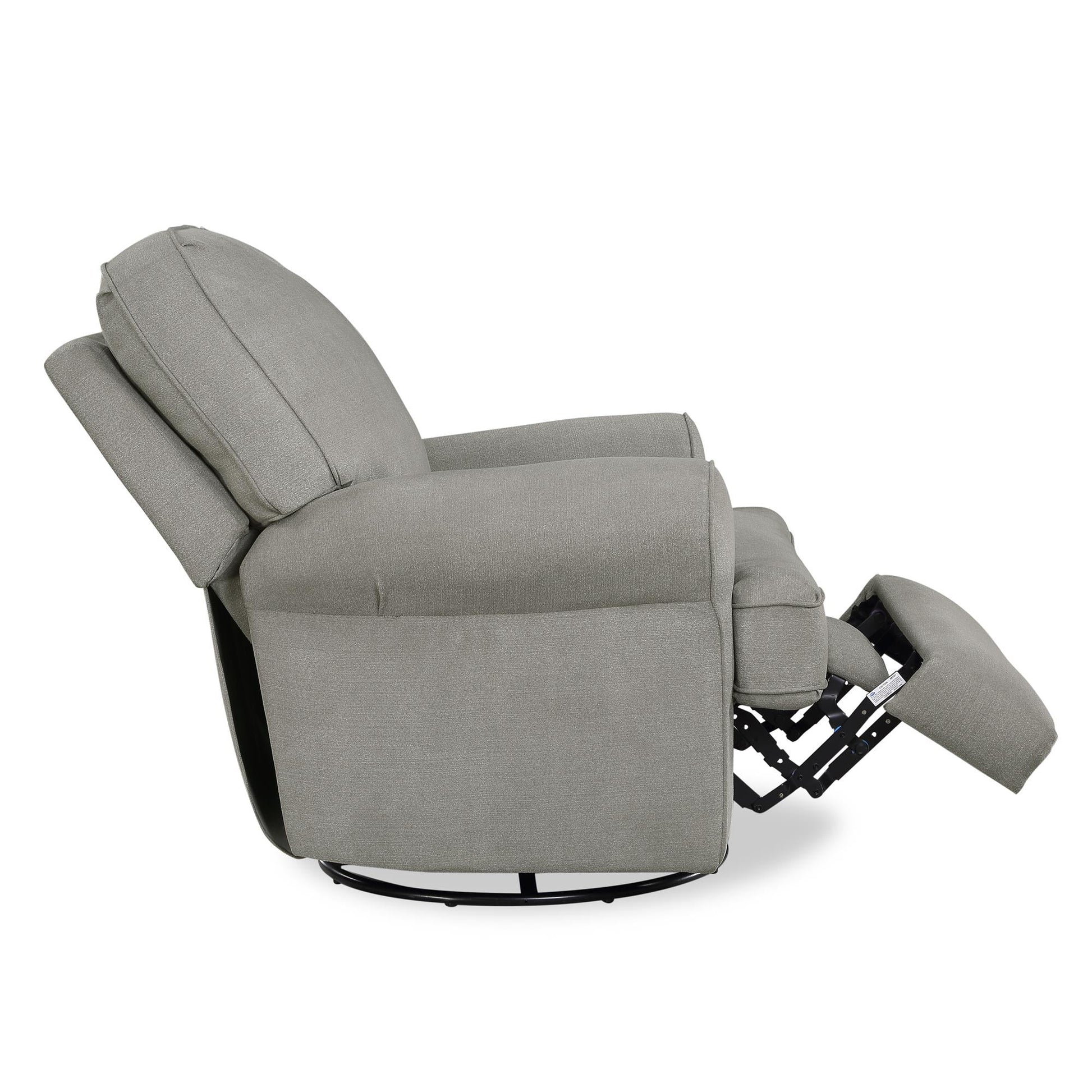 Baby Relax Tiana Nursery Swivel Glider Recliner Chair, Gray