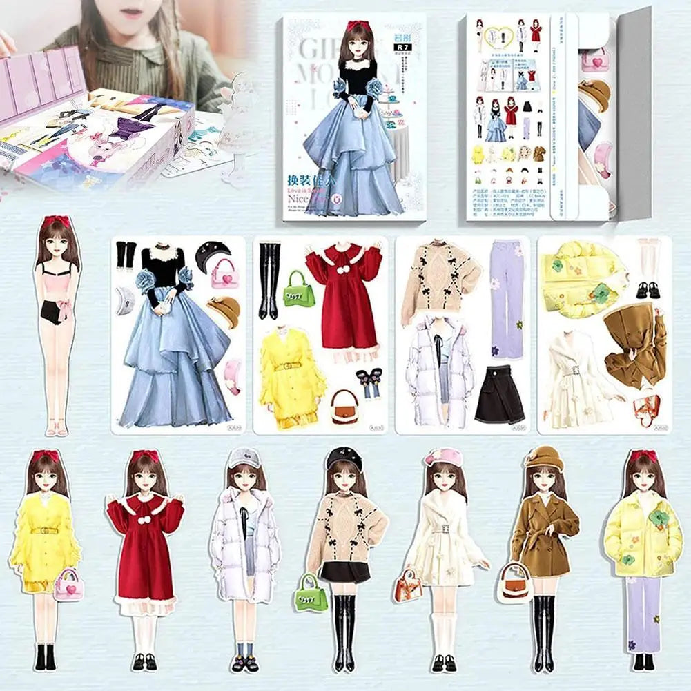 Magnetic Dress up Dolls Safe and Harmless Princess Dress up Doll Set Created Imagine Set Birthday Gift for Home