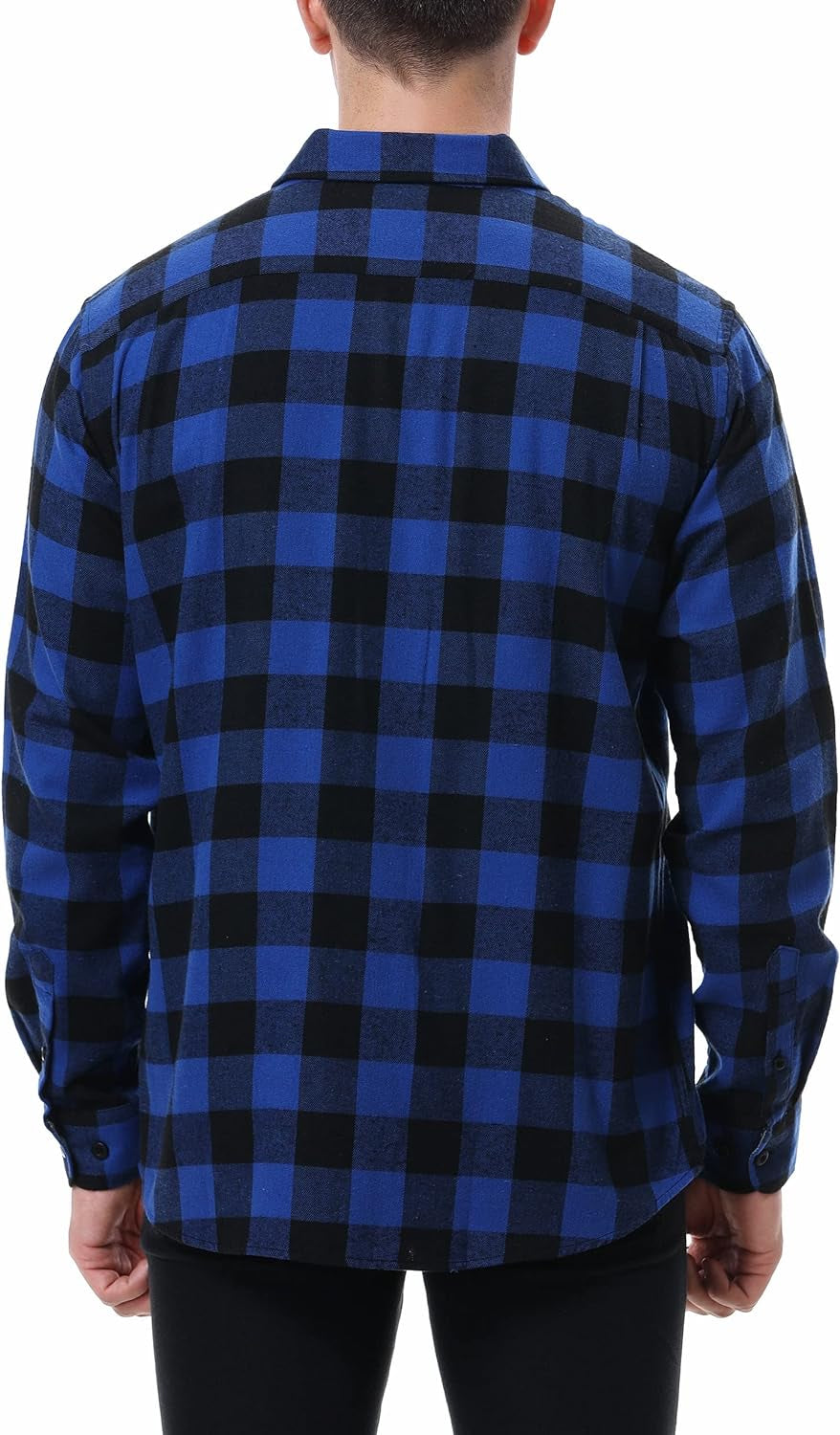 Alex Vando Mens Button down Shirts Regular Fit Long Sleeve Casual Plaid Flannel Shirt