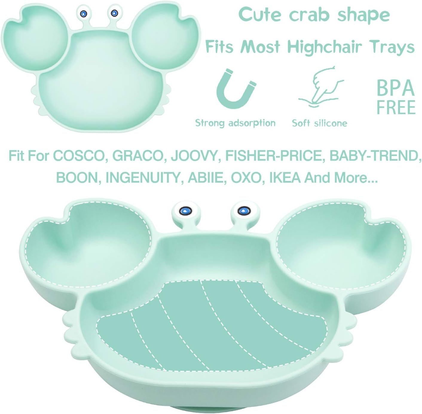 Silicone Baby Feeding Tableware Set, Includes Baby Suction Plate, Toddler Cup, 2 Sets Forks and Spoons, 6 PCS Feeding Supplies Set for Self Feeding Training Utensils