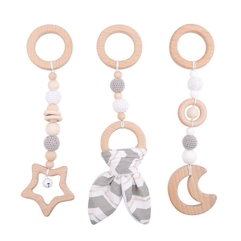 1Set Play Gym Frame Baby Activity Wooden Fitness Frames Play Gym Mobile Baby Room Decoration Newborn Baby Accessories Rattle Toy