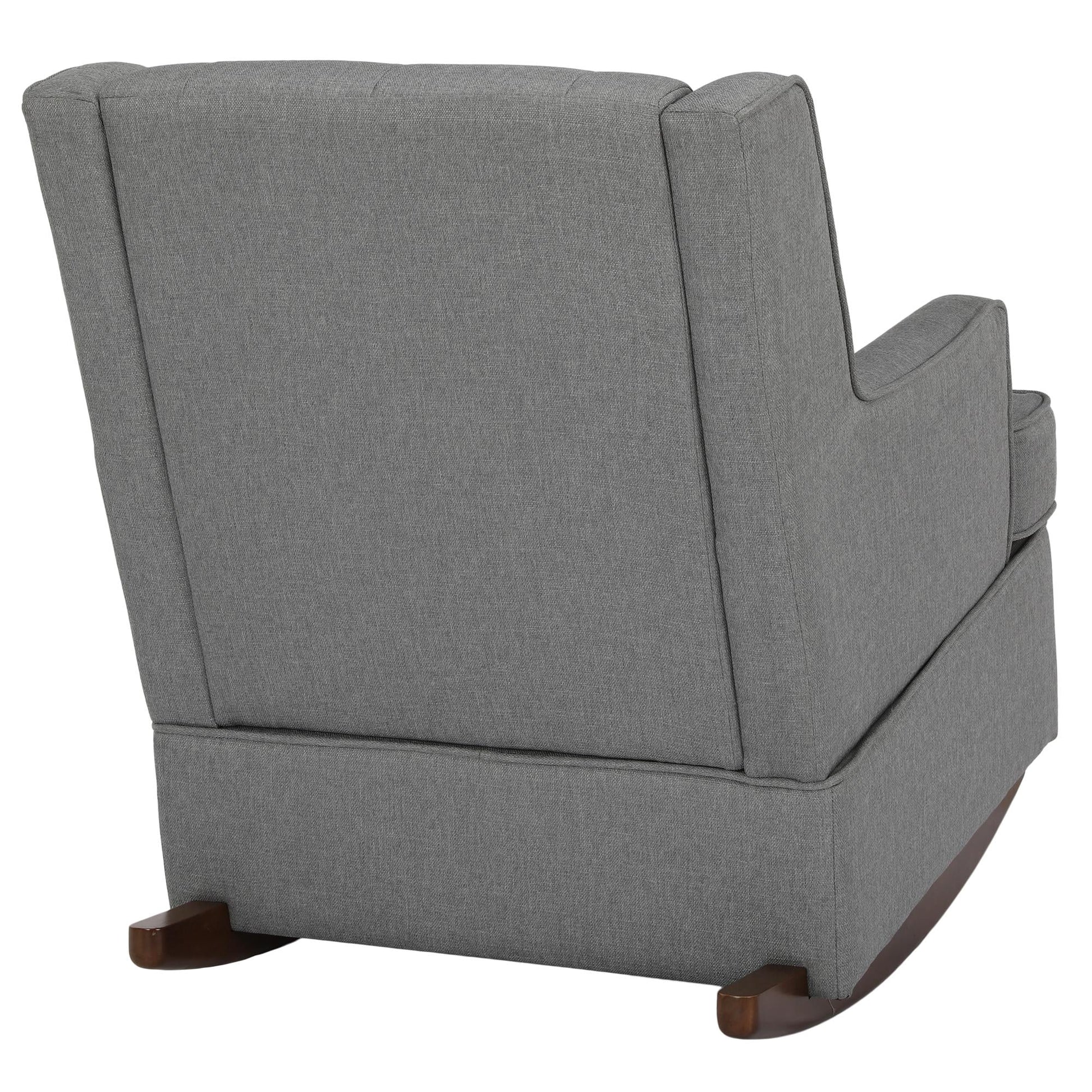 Baby Relax Bennet Transitional Wingback Nursery Rocker Chair, Gray