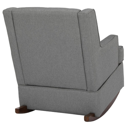 Baby Relax Bennet Transitional Wingback Nursery Rocker Chair, Gray