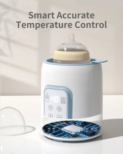 Grownsy Bottle Warmer with Timer for Breastmilk or Formula, Accurate Temperature Control, Fits for All Bottles-Blue