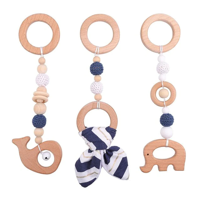 1Set Play Gym Frame Baby Activity Wooden Fitness Frames Play Gym Mobile Baby Room Decoration Newborn Baby Accessories Rattle Toy