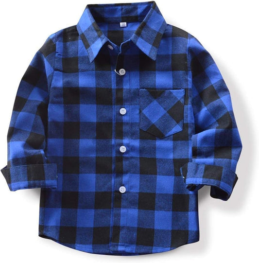 Men & Boy Button down Shirt Kid Flannel Shirt Toddler Buffalo Plaid Shirt Boys Western Shirts Long Sleeve Father Son Shirt