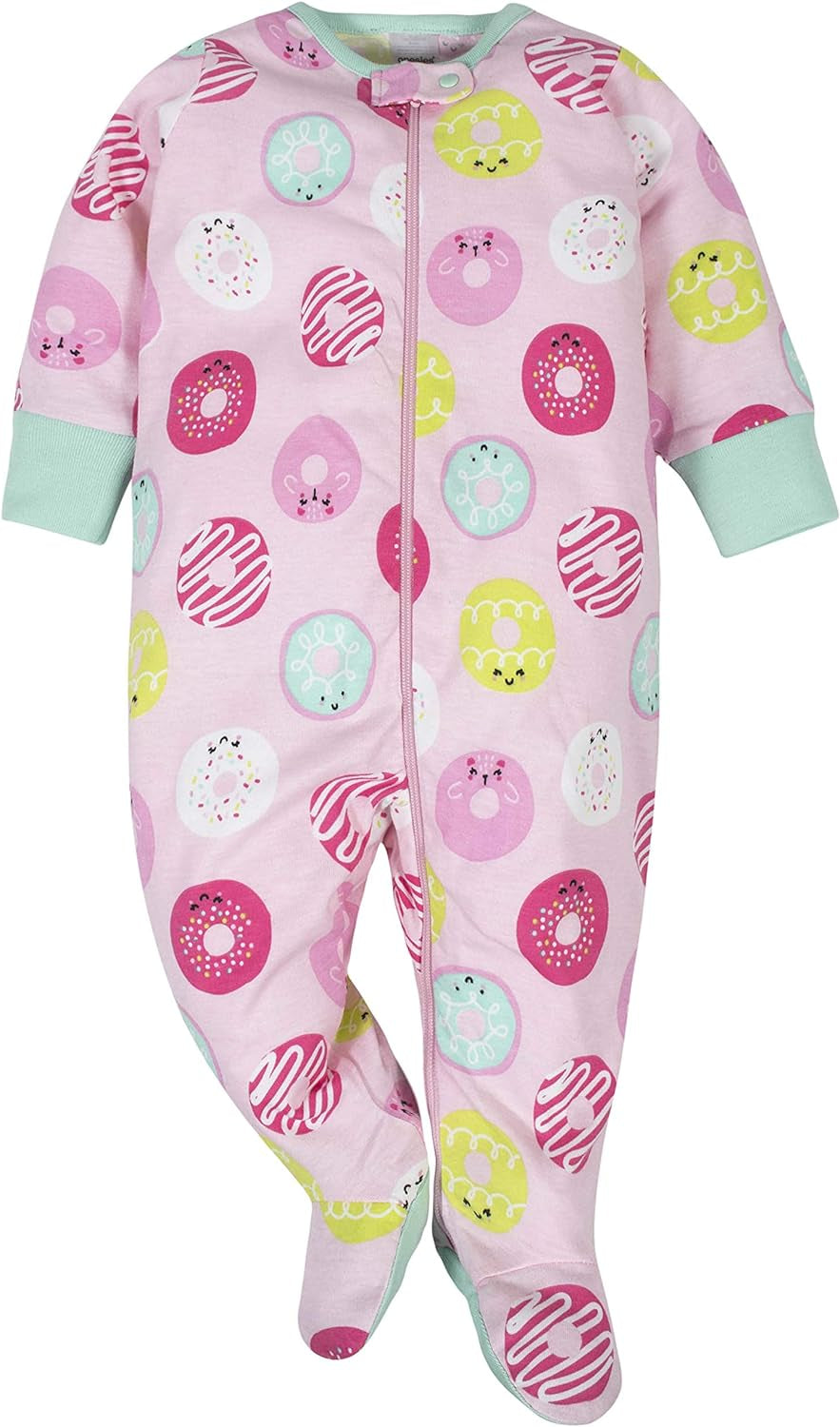 Onesies Brand Baby-Girls 4-Pack Sleep 'N Play Footies Multi Pack