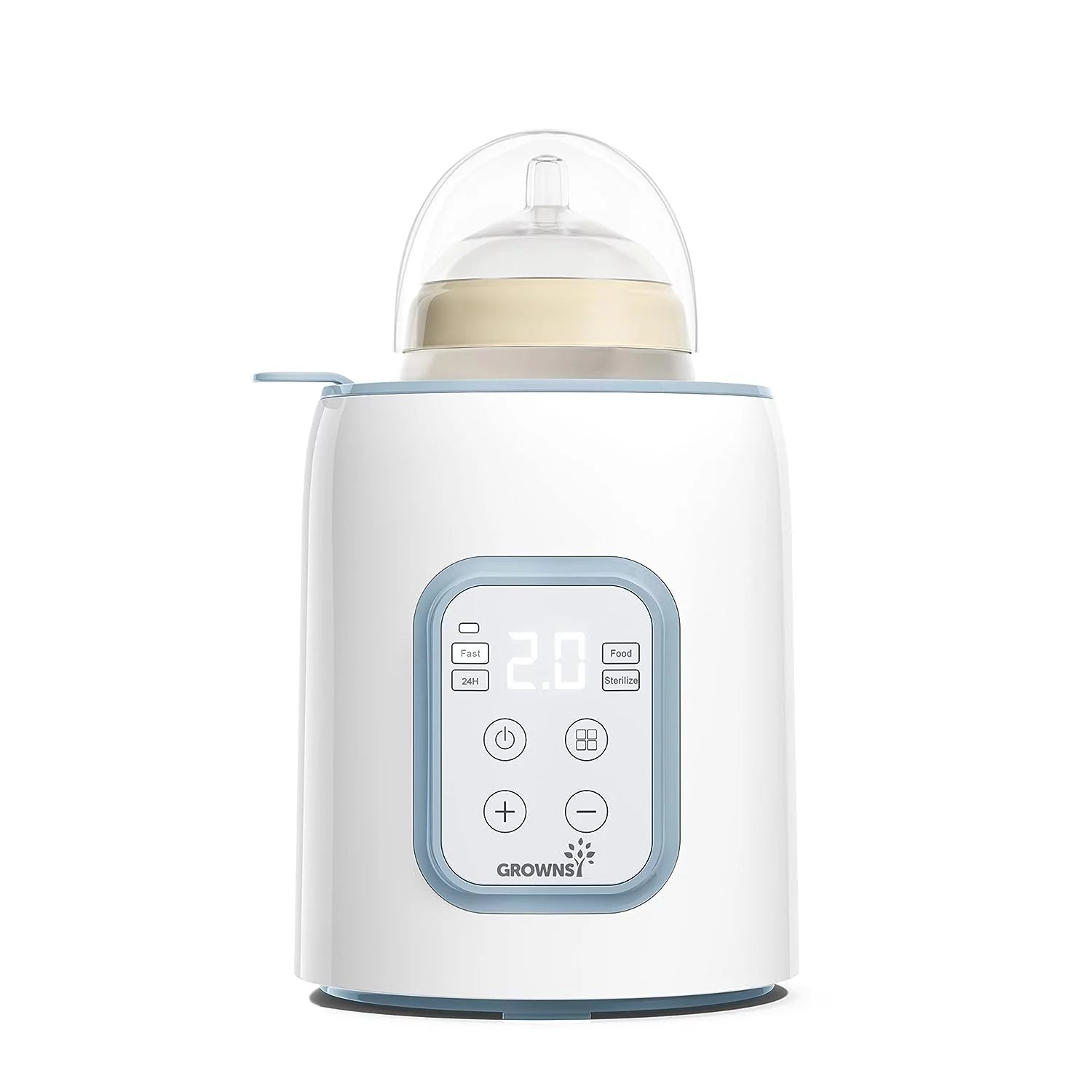 Grownsy Bottle Warmer with Timer for Breastmilk or Formula, Accurate Temperature Control, Fits for All Bottles-Blue