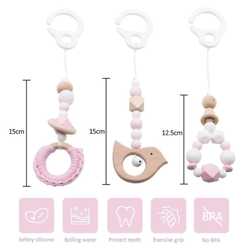 1Set Play Gym Frame Baby Activity Wooden Fitness Frames Play Gym Mobile Baby Room Decoration Newborn Baby Accessories Rattle Toy