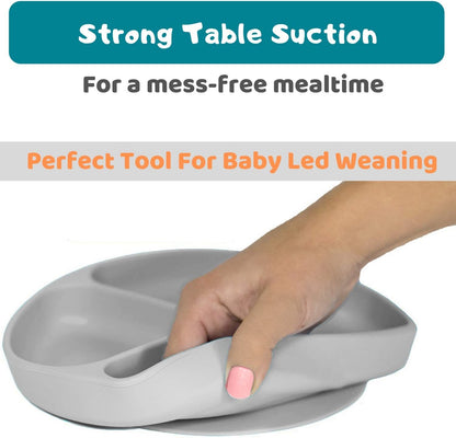 Silicone Baby Feeding Set - BPA Free - Dishwasher, Microwave and Oven Safe
