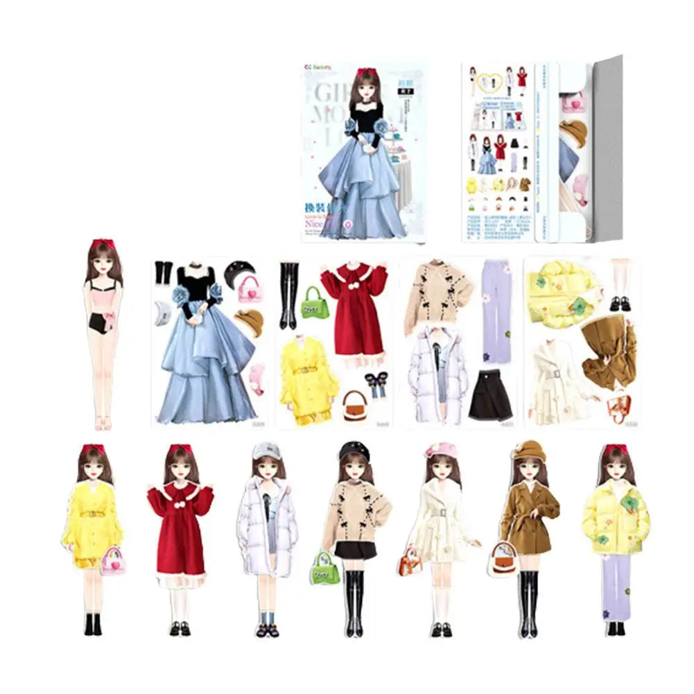 Magnetic Dress up Dolls Safe and Harmless Princess Dress up Doll Set Created Imagine Set Birthday Gift for Home