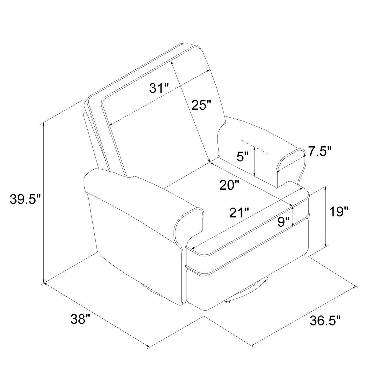 Baby Relax Tiana Nursery Swivel Glider Recliner Chair, Gray