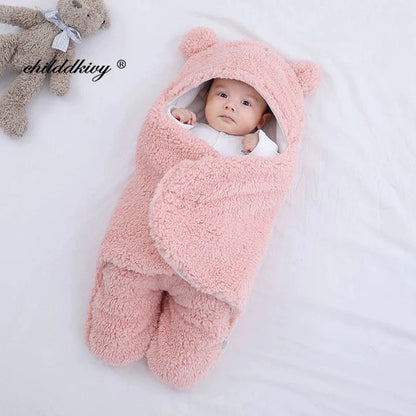 Soft Newborn Baby Wrap Blankets Baby Sleeping Bag Envelope for Newborn Sleepsack Thicken Cocoon for Baby 0-9 Months