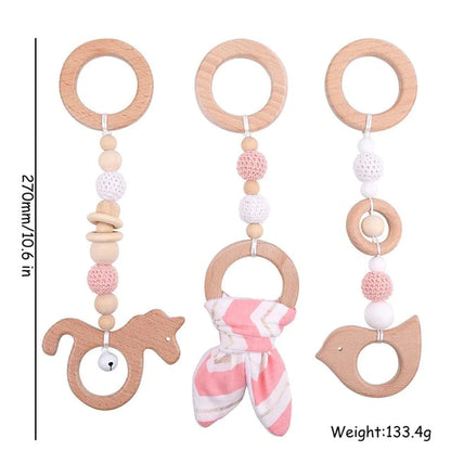 1Set Play Gym Frame Baby Activity Wooden Fitness Frames Play Gym Mobile Baby Room Decoration Newborn Baby Accessories Rattle Toy