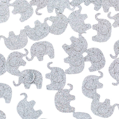 Silvery Elephant Confetti Elephant Scatter Baby Shower Decoration for Baby Shower Winter Birthday Party Supplies Elephant Theme Party Gender Reveal Party Decorations 200 Pcs