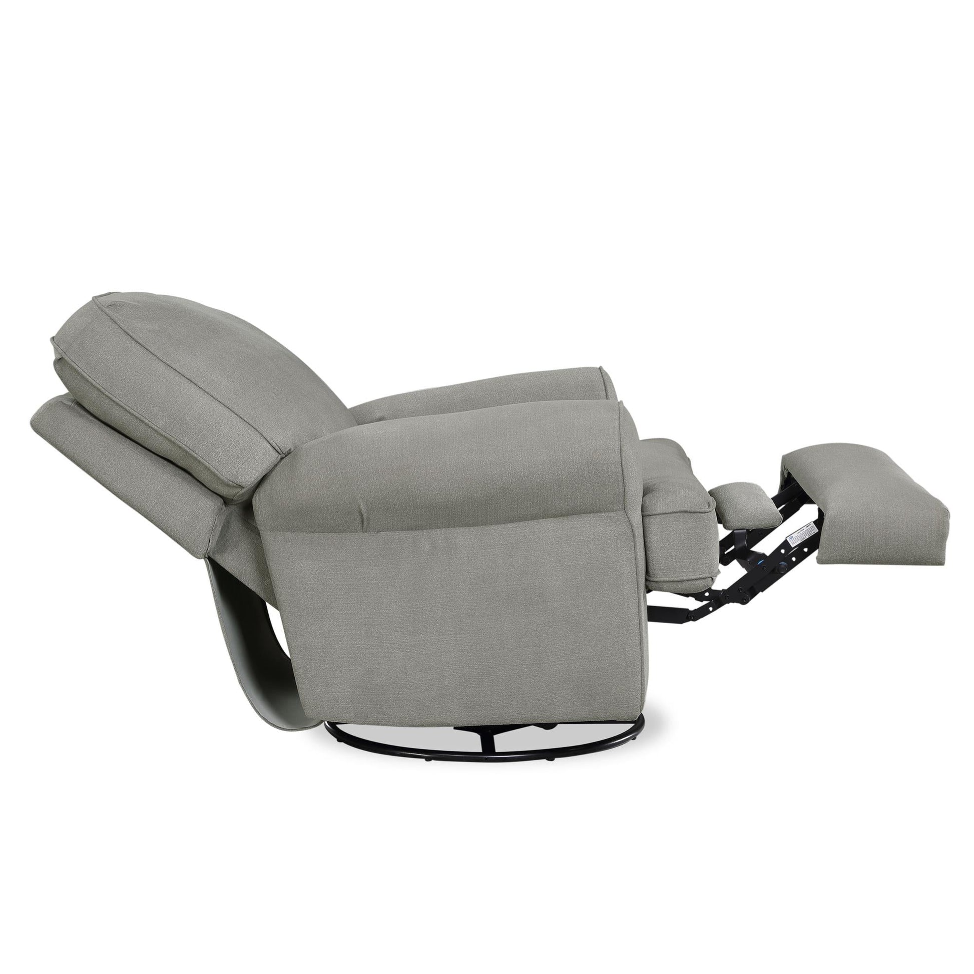 Baby Relax Tiana Nursery Swivel Glider Recliner Chair, Gray