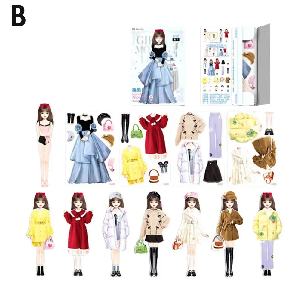 Magnetic Dress up Dolls Safe and Harmless Princess Dress up Doll Set Created Imagine Set Birthday Gift for Home