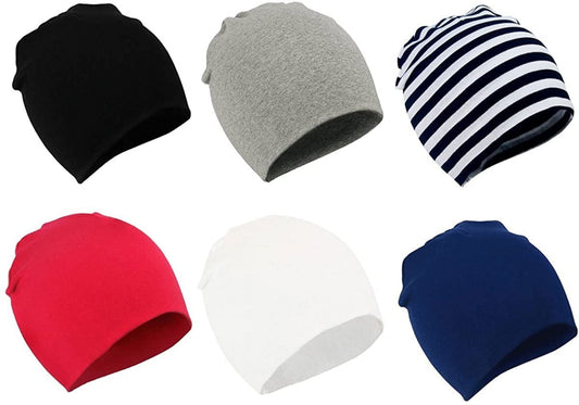 Zando Winter Cotton Warm Hat Unisex Baby Beanie Hat Infant Baby Soft Cute Knit Cap 06 Pack 1