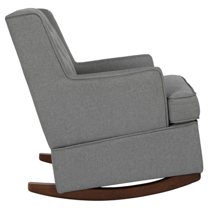 Baby Relax Bennet Transitional Wingback Nursery Rocker Chair, Gray