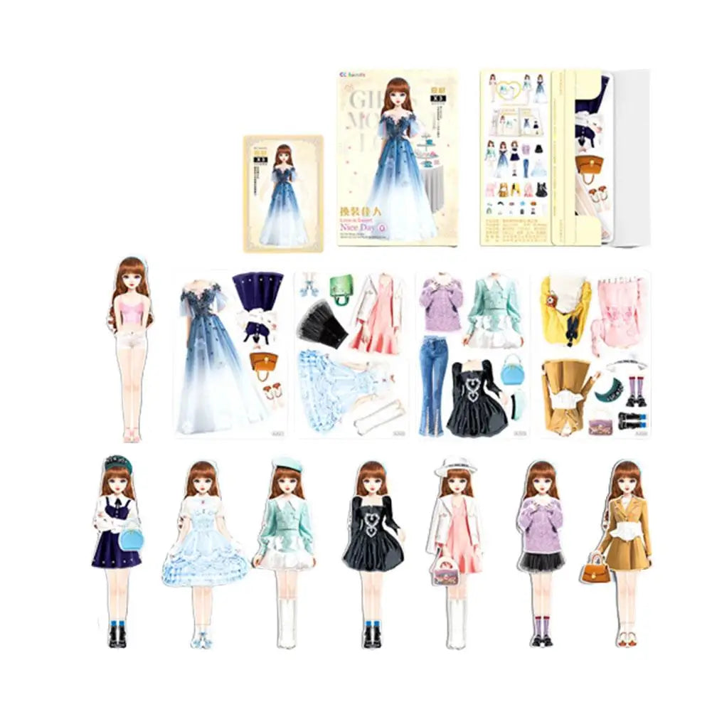 Magnetic Dress up Dolls Safe and Harmless Princess Dress up Doll Set Created Imagine Set Birthday Gift for Home