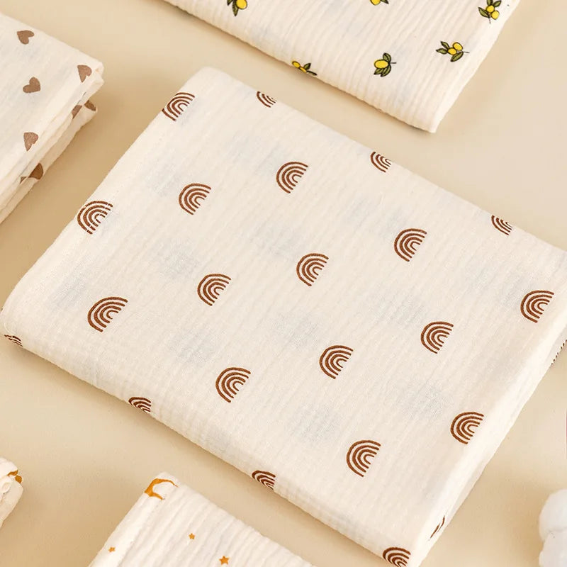 Cotton Muslin Swaddle 2 Layer Receiving Blankets - 39X39Inch