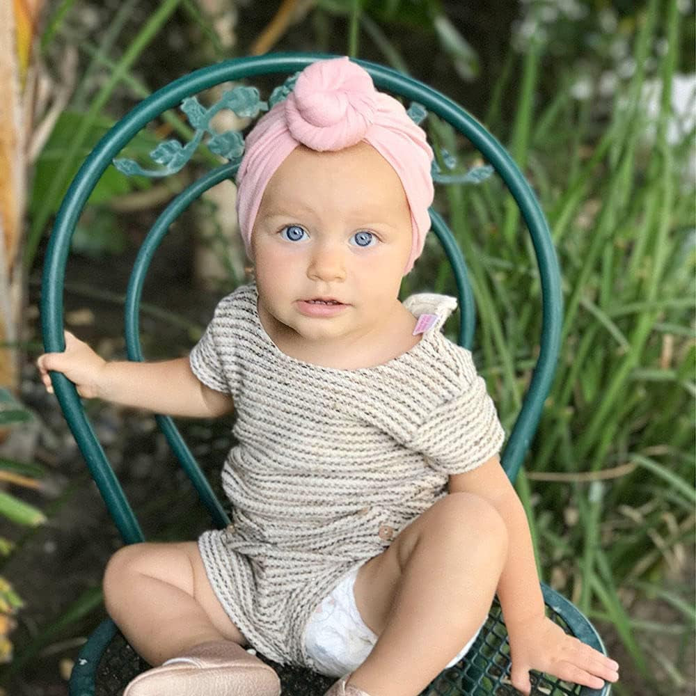Baby Turban Newborn Turbans for Baby Girls Head Wraps Bow Hats for Newborns Baby Beanie Hats Headraps