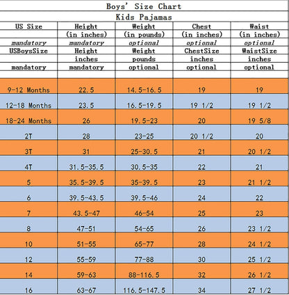 Family Feeling Kids & Toddler Boys Pajamas 2 Piece Pjs Set 100% Cotton Sleepwear