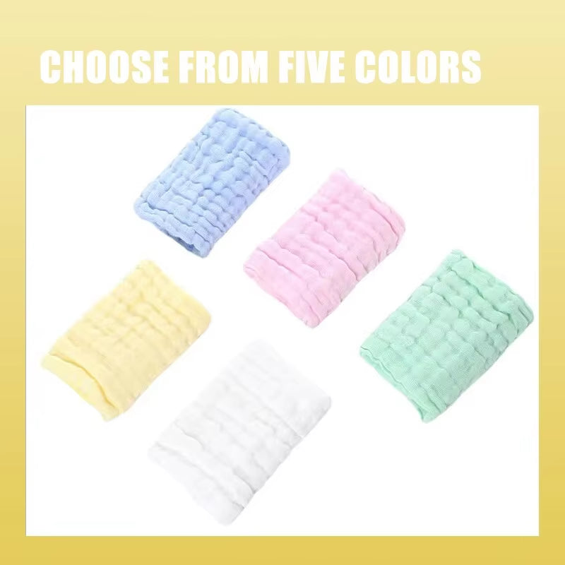 5 Pcs 30X30Cm Cotton Soft Baby Towels Baby Face Towel Handkerchief Bathing Feeding Face Washcloth Wipe Burp Cloth