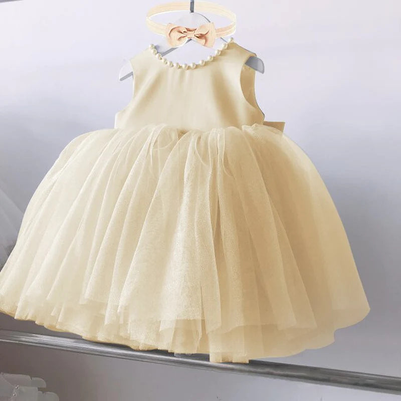 Girl Kid 0-2Y Princess Dress for New Year Wedding, Birthday, Party, Baptism, Christmas