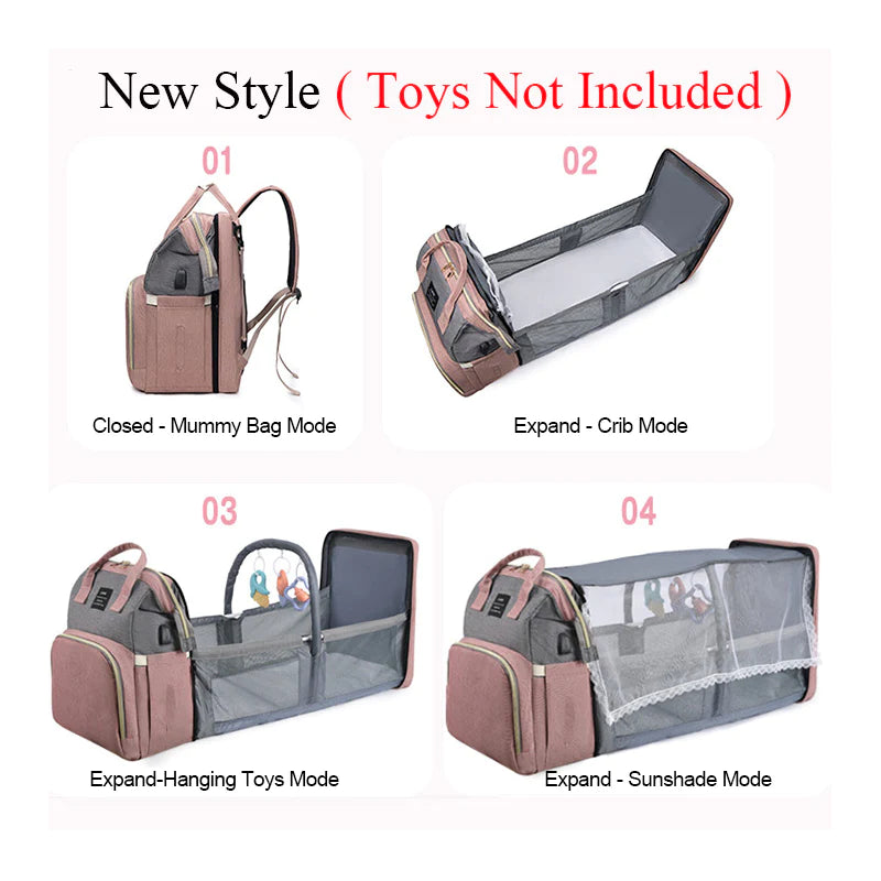 Baby Diaper Bag Nappy Stroller Bags for Baby Maternity Bag Backpacks Crib Newborn Mommy Bag Changing Table Baby Bags for Mom