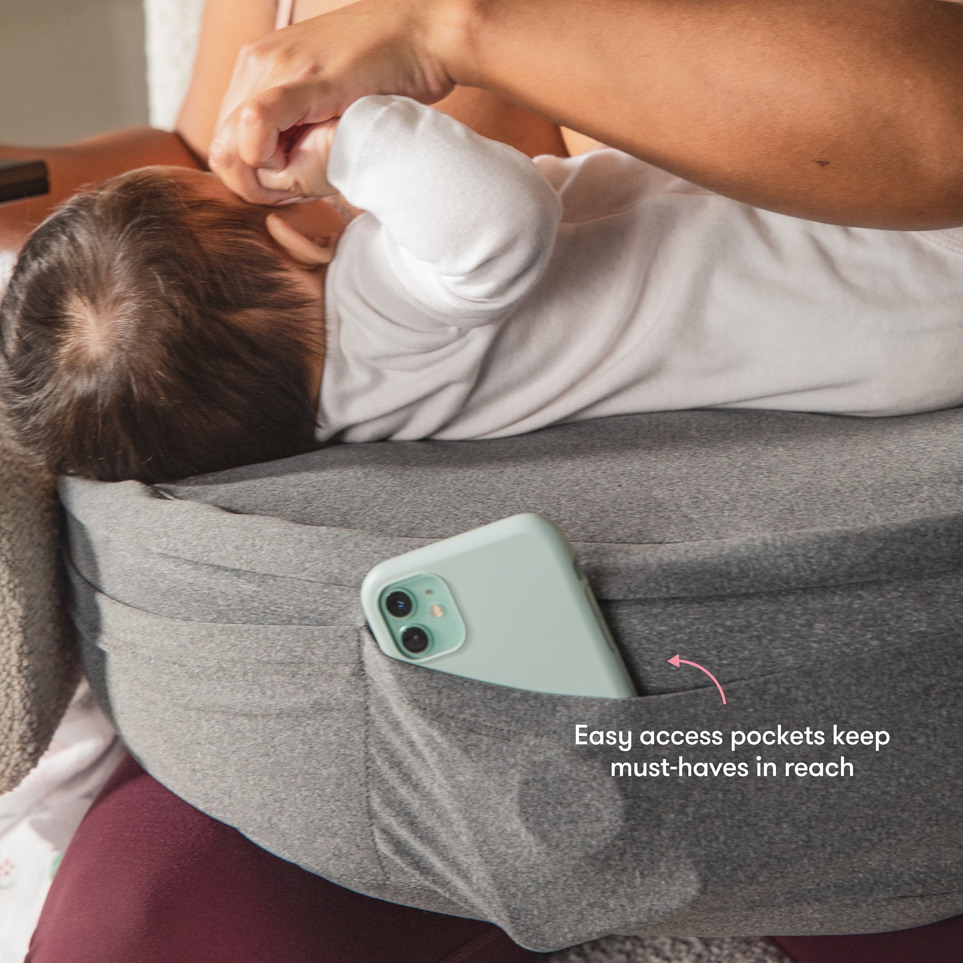 Frida Mom Perfect Latch Adjustable Nursing Pillow for Breastfeeding and Postpartum Care