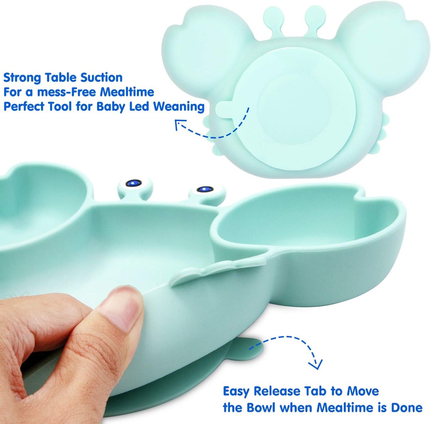 Silicone Baby Feeding Tableware Set, Includes Baby Suction Plate, Toddler Cup, 2 Sets Forks and Spoons, 6 PCS Feeding Supplies Set for Self Feeding Training Utensils