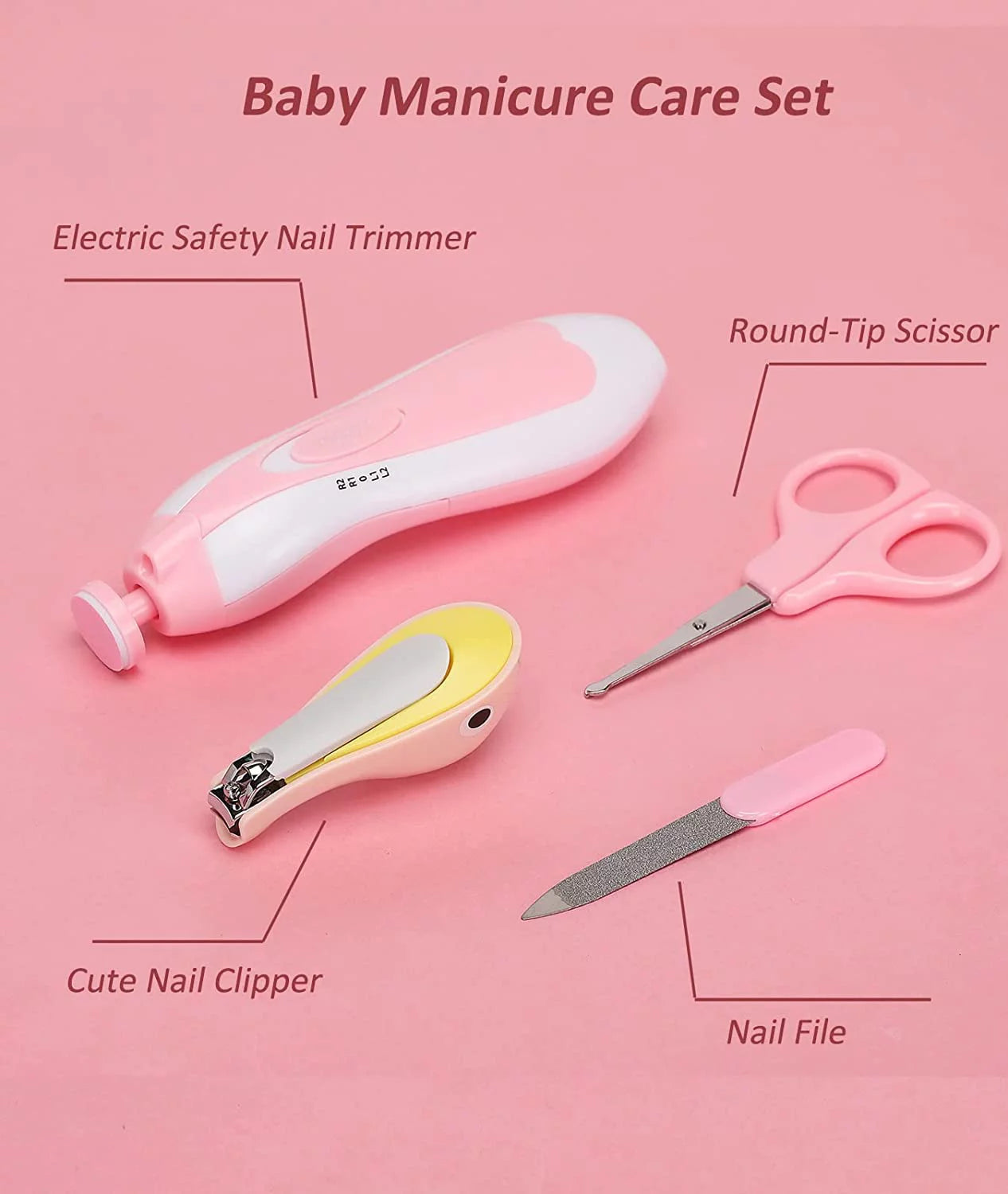 Baby Grooming Kit, 20 in 1 Newborn Baby Essentials for Newborn Infant Toddlers, Pink