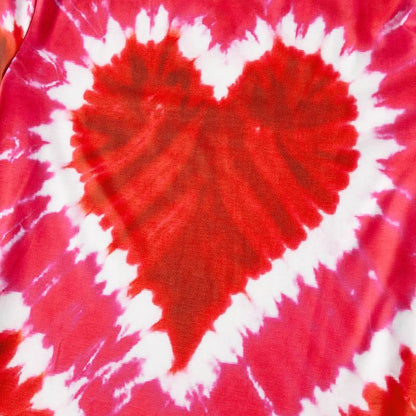 Family Matching Short-Sleeve Tie Dye Heart Graphic T-Shirts 557854