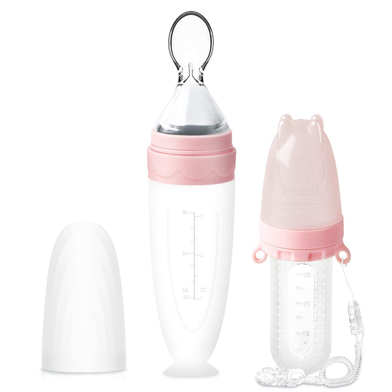 Termichy Baby Food Dispensing Spoon: Squeeze Feeder Dispenser for Baby - Self Feeding Bottle Spoon